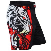 GROUND GAME Spodenki MMA White Tiger