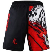 GROUND GAME Spodenki MMA White Tiger