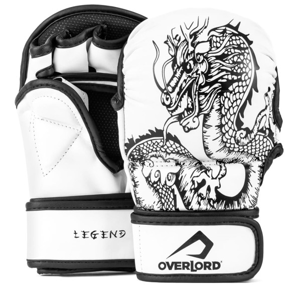 OVERLORD Rękawice MMA / Krav Maga Sparingowe LEGEND Białe