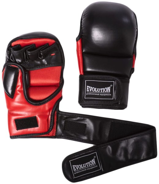 EVOLUTION Rękawice MMA / Krav Maga Sparingowe RIVAL Czarno-Czerwone