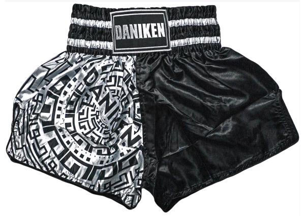 DANIKEN Spodenki do Kickboxingu / Muay Thai AZTEC Czarno-Białe