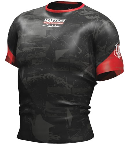 MASTERS Koszulka Treningowa Termoaktywna Czarno-Czerwona