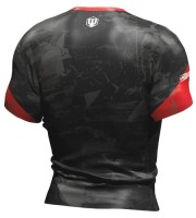 MASTERS Koszulka Treningowa Termoaktywna Czarno-Czerwona