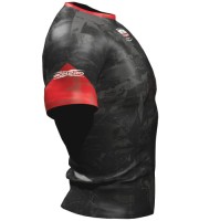 MASTERS Koszulka Treningowa Termoaktywna Czarno-Czerwona