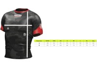 MASTERS Koszulka Treningowa Termoaktywna Czarno-Czerwona