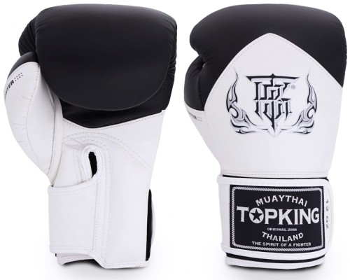 TOP KING Rękawice Bokserskie Blend TKBGBL Biało-Czarne