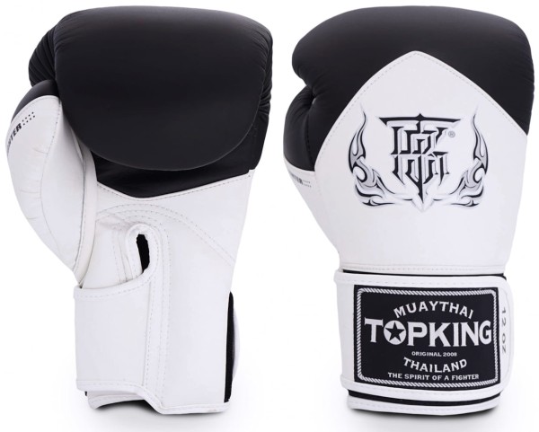 TOP KING Rękawice Bokserskie Blend TKBGBL Biało-Czarne