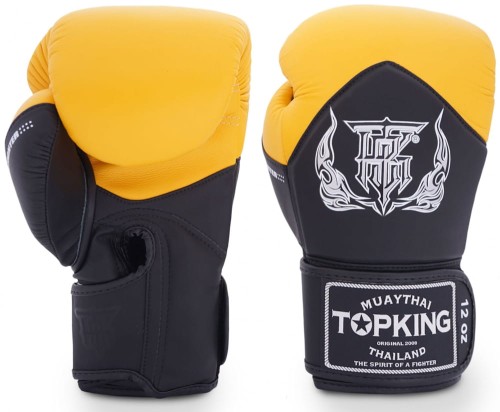 TOP KING Rękawice Bokserskie Blend TKBGBL Czarno-Żółte