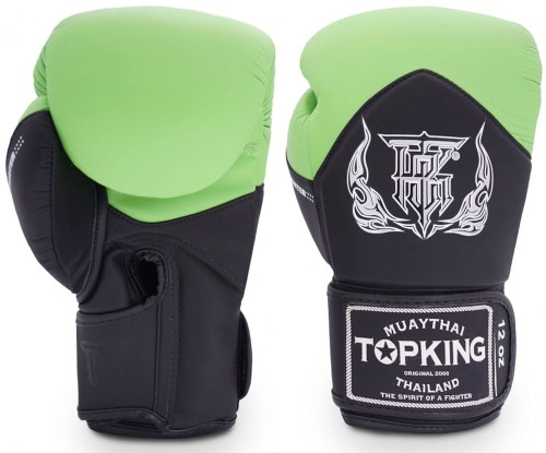 TOP KING Rękawice Bokserskie Blend TKBGBL Czarno-Zielone