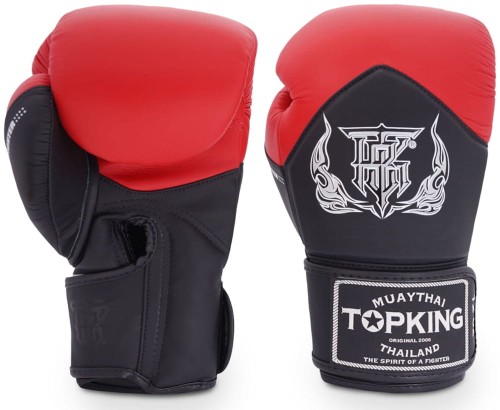 TOP KING Rękawice Bokserskie Blend TKBGBL Czarno-Czerwone