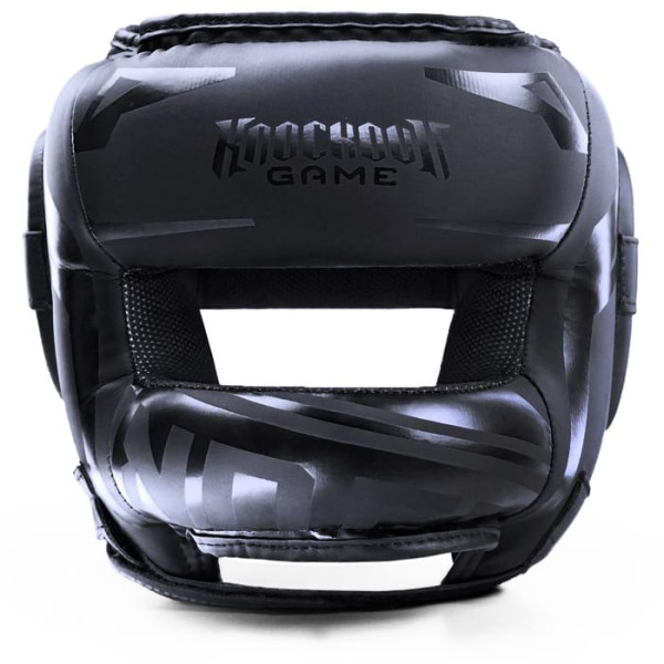 GROUND GAME Kask Bokserski Sparingowy z Osłoną Nosa / Belką STRIPE BLACK