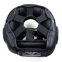 GROUND GAME Kask Bokserski Sparingowy z Osłoną Nosa / Belką STRIPE BLACK