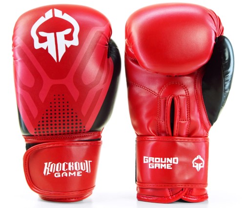 GROUND GAME Rękawice Bokserskie CYBORG Czerwone