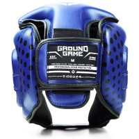 GROUND GAME Kask Bokserski Turniejowy Niebieski