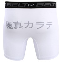 BELTOR Spodenki MMA Obcisłe Vale Tudo Karate Kyokushin Białe