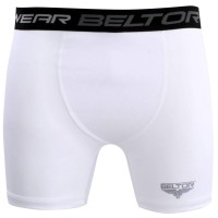 BELTOR Spodenki MMA Obcisłe Vale Tudo Karate Kyokushin Białe