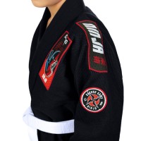 GROUND GAME Kimono do BJJ Dziecięce NINJA Czarne (350g)