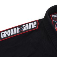 GROUND GAME Kimono do BJJ Dziecięce NINJA Czarne (350g)