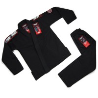 GROUND GAME Kimono do BJJ Dziecięce NINJA Czarne (350g)