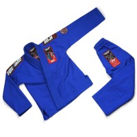 GROUND GAME Kimono do BJJ Dziecięce NINJA Niebieskie (350g)