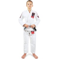 GROUND GAME Kimono do BJJ Dziecięce NINJA Białe (350g)