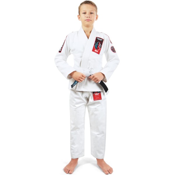 GROUND GAME Kimono do BJJ Dziecięce NINJA Białe (350g)