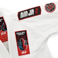 GROUND GAME Kimono do BJJ Dziecięce NINJA Białe (350g)