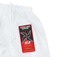 GROUND GAME Kimono do BJJ Dziecięce NINJA Białe (350g)