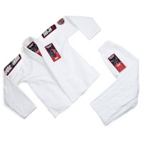 GROUND GAME Kimono do BJJ Dziecięce NINJA Białe (350g)