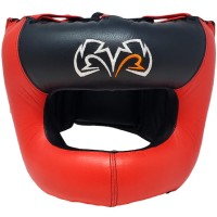 RIVAL Kask Bokserski Sparingowy z Osłoną Nosa RHGFS3 FACE-SAVER Czarno-Czerwony