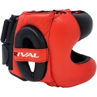 RIVAL Kask Bokserski Sparingowy z Osłoną Nosa RHGFS3 FACE-SAVER Czarno-Czerwony