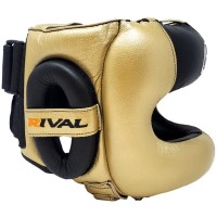 RIVAL Kask Bokserski z Osłoną Nosa RHGFS3 FACE-SAVER Czarno-Złoty