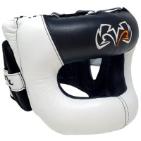 RIVAL Kask Bokserski Sparingowy z Osłoną Nosa RHGFS3 FACE-SAVER Czarno-Biały