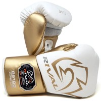 RIVAL Rękawice Bokserskie Wiązane RS100 PROFESSIONAL SPARRING Biało-Złote