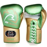RIVAL Rękawice Bokserskie Wiązane RS100 PROFESSIONAL SPARRING Zielono-Złote
