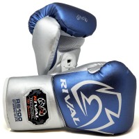 RIVAL Rękawice Bokserskie Wiązane RS100 PROFESSIONAL SPARRING Niebiesko-Srebrne