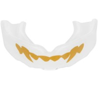 BUSHIDO Ochraniacz na Zęby Pojedynczy z Wzorem Kłów Biało-Złoty