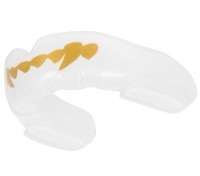 BUSHIDO Ochraniacz na Zęby Pojedynczy z Wzorem Kłów Biało-Złoty