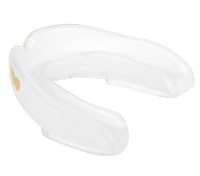 BUSHIDO Ochraniacz na Zęby Pojedynczy z Wzorem Kłów Biało-Złoty