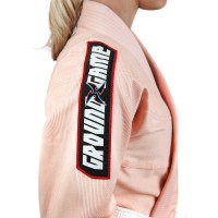 GROUND GAME Kimono do BJJ Dziecięce NINJA Brzoskwiniowe (350g)