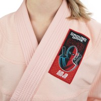 GROUND GAME Kimono do BJJ Dziecięce NINJA Brzoskwiniowe (350g)