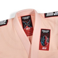 GROUND GAME Kimono do BJJ Dziecięce NINJA Brzoskwiniowe (350g)
