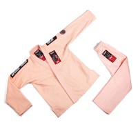 GROUND GAME Kimono do BJJ Dziecięce NINJA Brzoskwiniowe (350g)