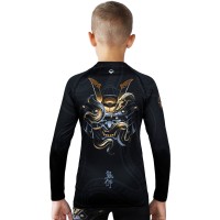 GROUND GAME Rashguard MMA Dziecięcy Oni Samurai Długi Rękaw