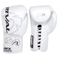 RIVAL Rękawice Bokserskie Wiązane RFX-GUERRERO SPARRING HDE-F Białe