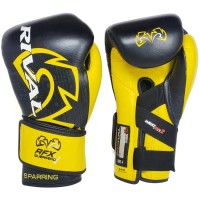 RIVAL Rękawice Bokserskie RFX-GUERRERO-V SPARRING P4P EDITION Czarno-Żółte