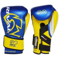 RIVAL Rękawice Bokserskie RFX-GUERRERO-V SPARRING P4P EDITION Niebiesko-Żółte