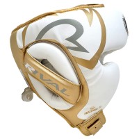 RIVAL Kask Bokserski Sparingowy RHG100 PROFESSIONAL Biało-Złoty