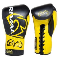 RIVAL Rękawice Bokserskie Wiązane RFX-GUERRERO SPARRING HDE-F P4P EDITION Czarno-Żółte