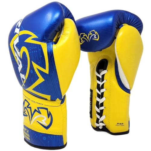 RIVAL Rękawice Bokserskie Wiązane RFX-GUERRERO SPARRING HDE-F P4P EDITION Niebiesko-Żółte